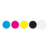 kleur + wit als raamsticker